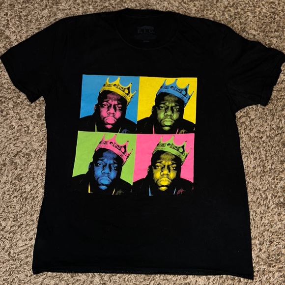 “The Notorious B.I.G” Multi-Colored Crown T-Shirt Black - Picture 1 of 3